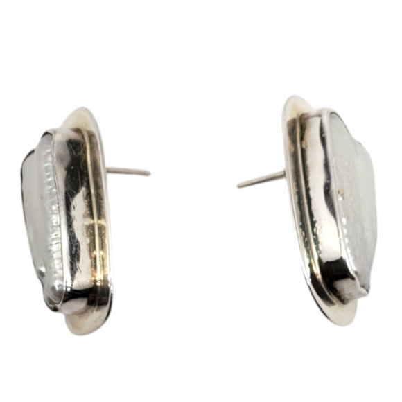 Charles Albert Sterling Silver Biwa Pearl Earrings #20499 - Picture 2 of 9